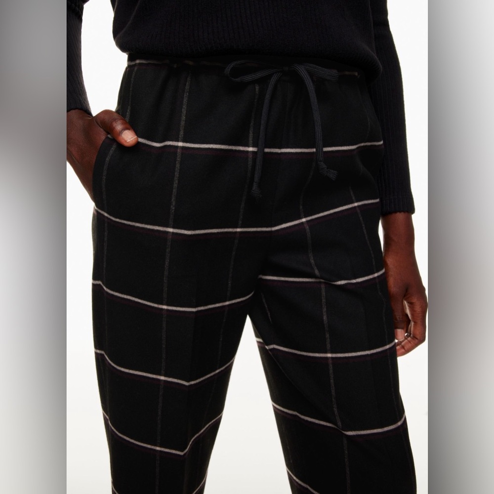 SOLD - Aritzia The Group | Jimmy Pant | Black/White Herringbone | Size M - Picture 5 of 12